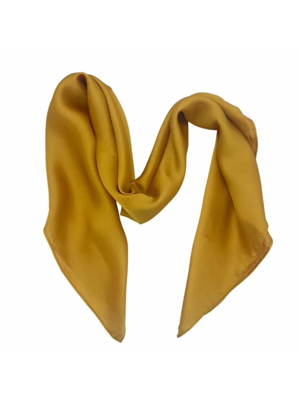 ✨Bandana Silky Soft Square Scarf Mustard Yellow Hiyab Neckerchief Shawl headband